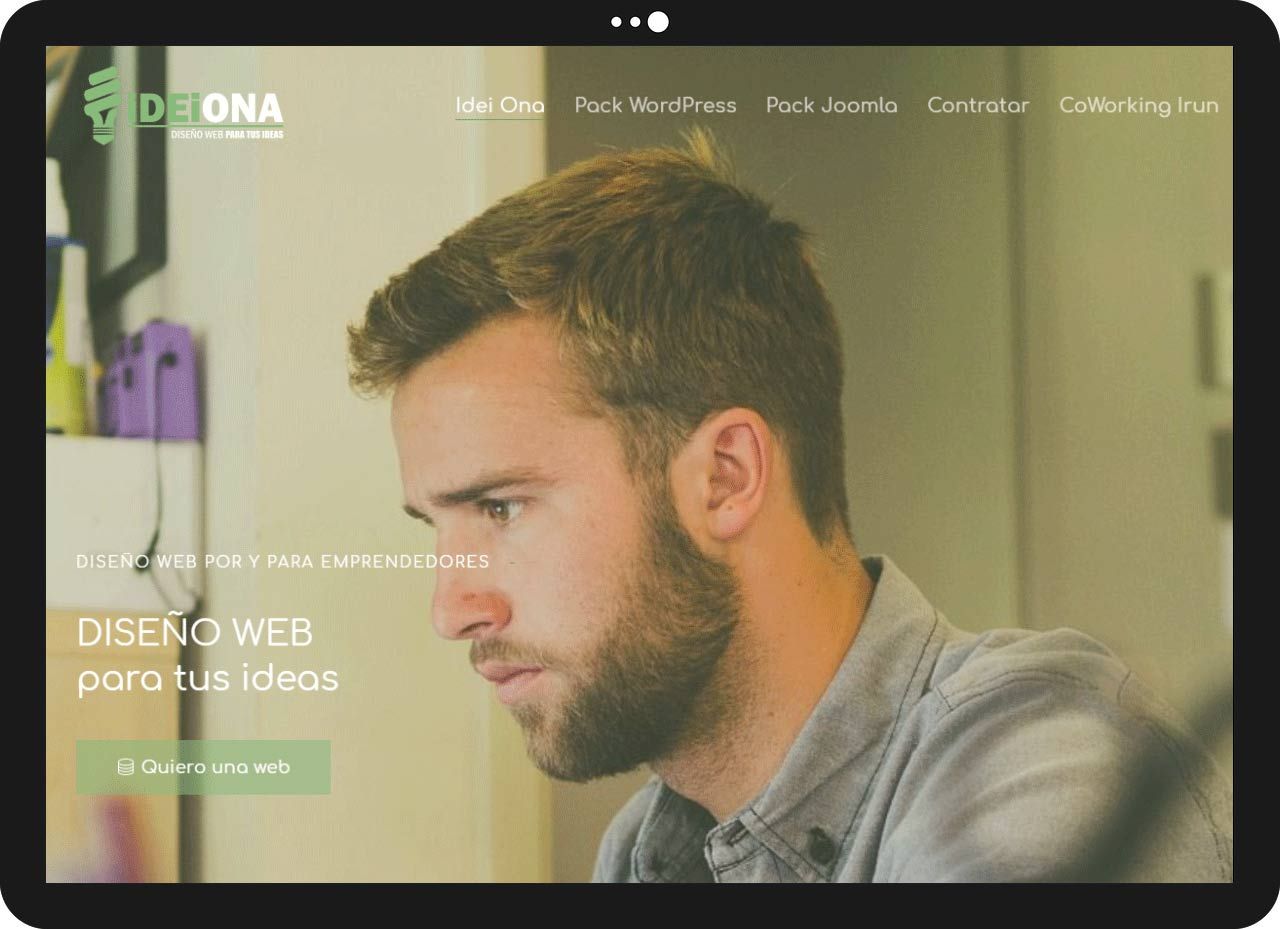 Diseño de páginas web WordPress y Joomla en Hernani para emprendedores